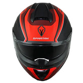 Casco Spartan Hawk Sv Titan Negro Mate Rojo